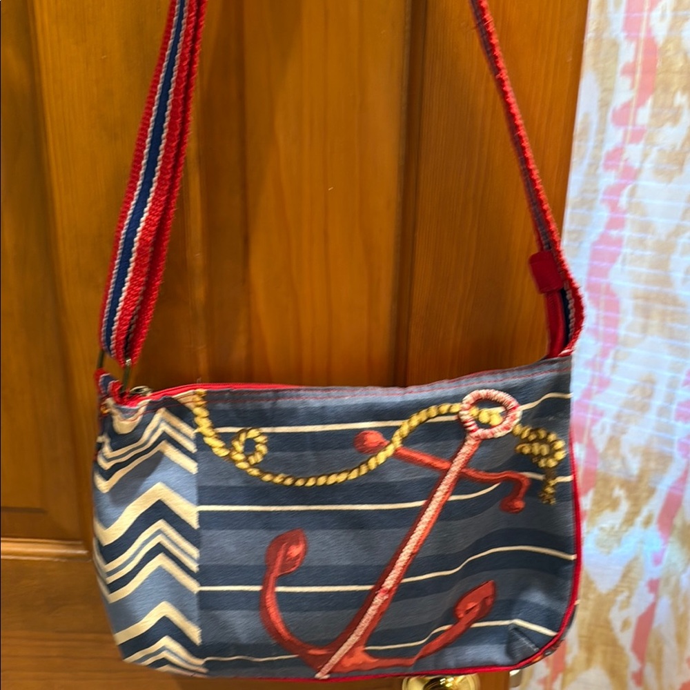 Sun & Sand by Paul Brent Nautical Anchor Print Shoulder Bag